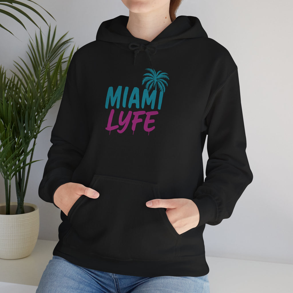 Hoodie Miami Lyfe — Palmera Estilo Graffiti