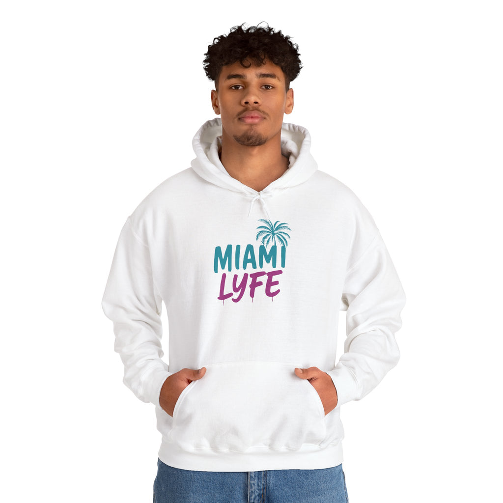 Hoodie Miami Lyfe — Palmera Estilo Graffiti