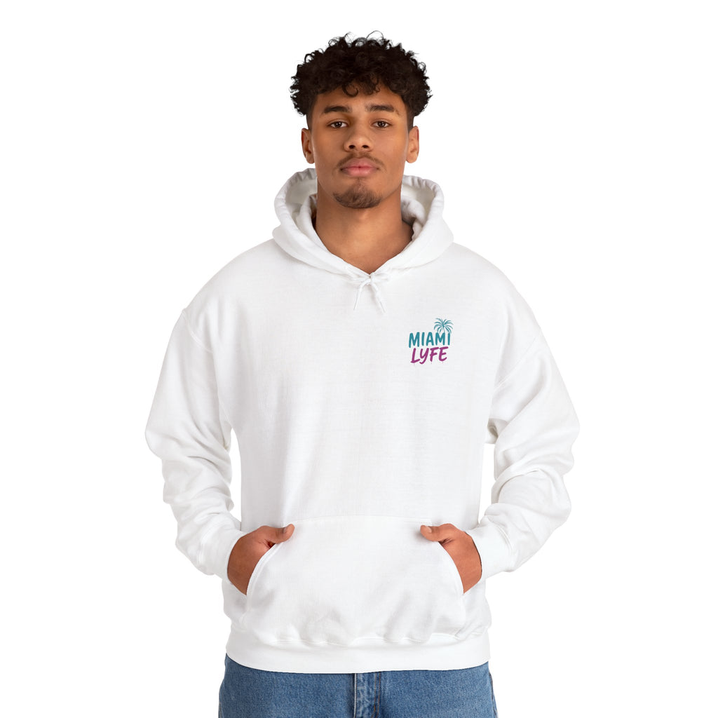 Hoodie Miami Lyfe — Pullover Estilo Retro Palm Beach Vibes