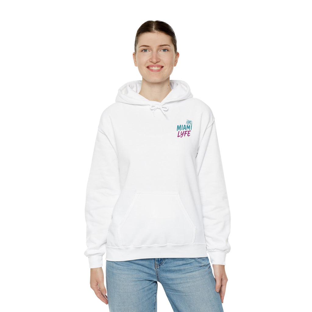 Hoodie Miami Lyfe — Pullover Estilo Retro Palm Beach Vibes