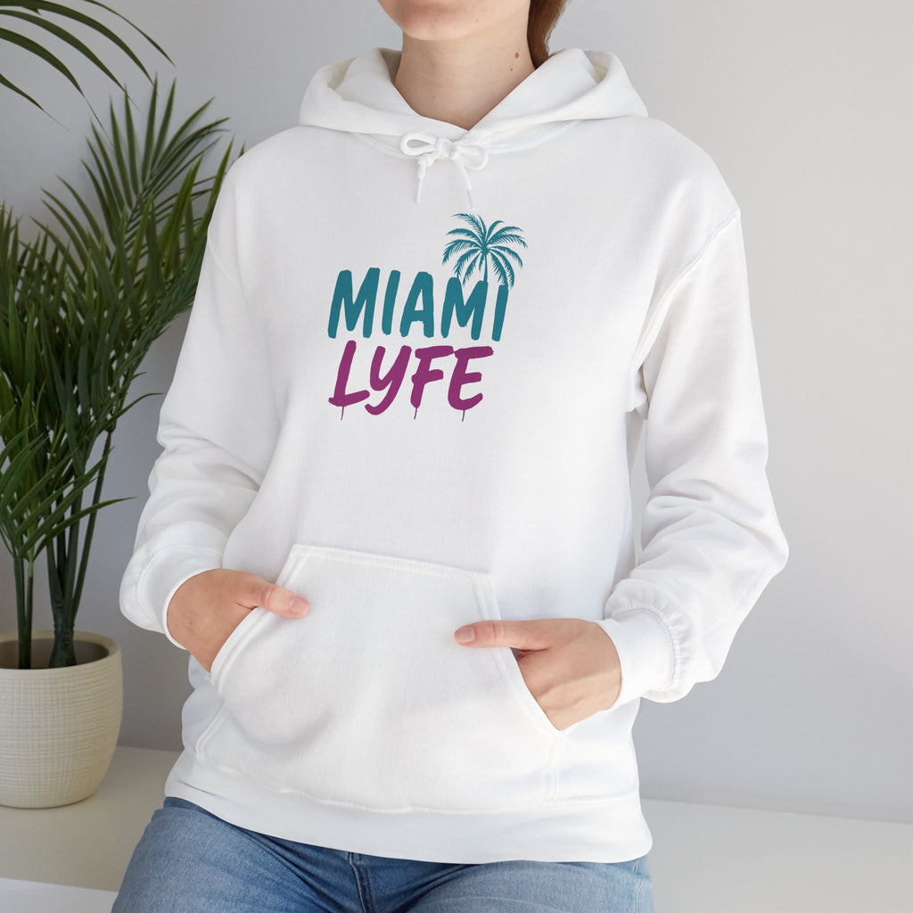 Hoodie Miami Lyfe — Palmera Estilo Graffiti