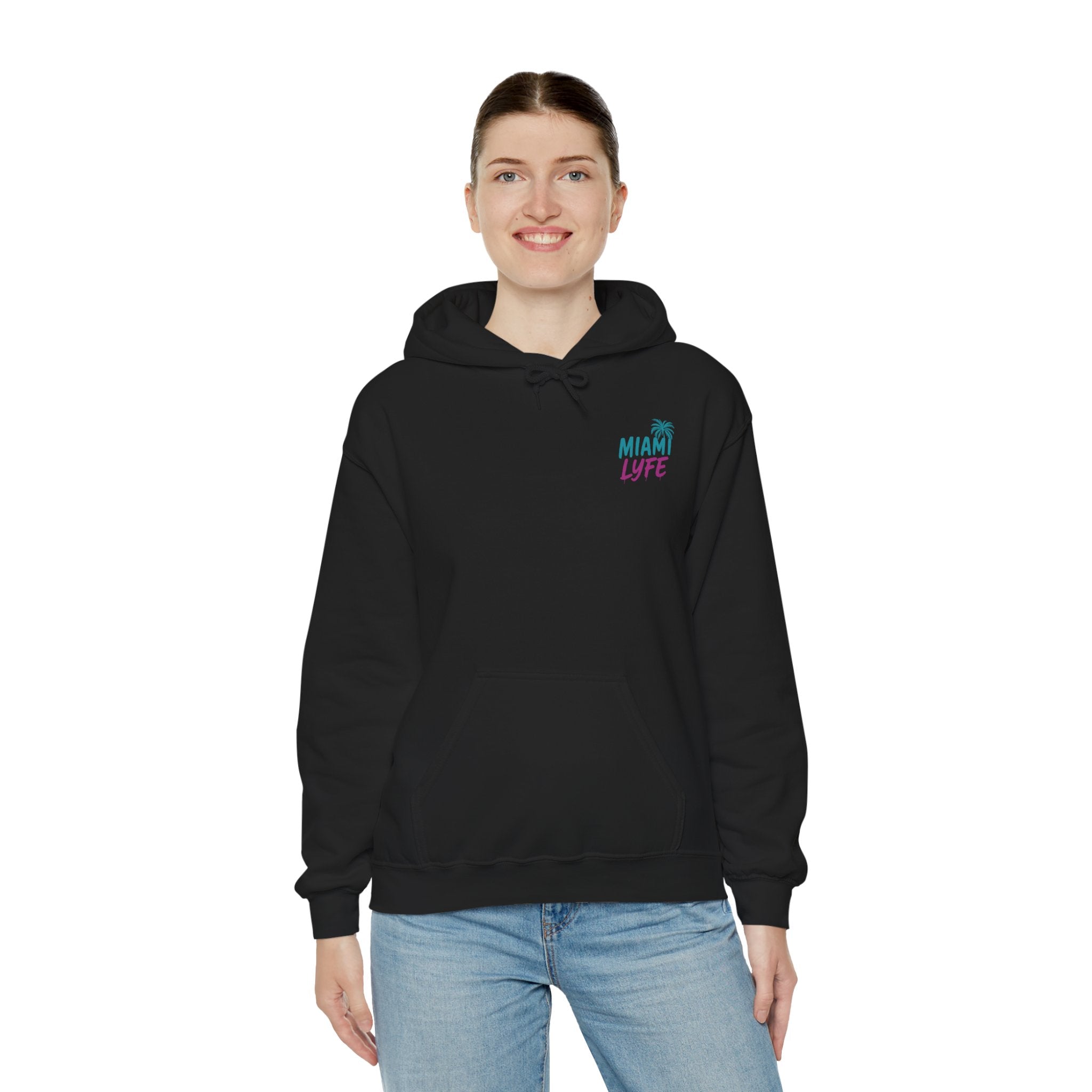 Hoodie Miami Lyfe — Pullover Estilo Retro Palm Beach Vibes