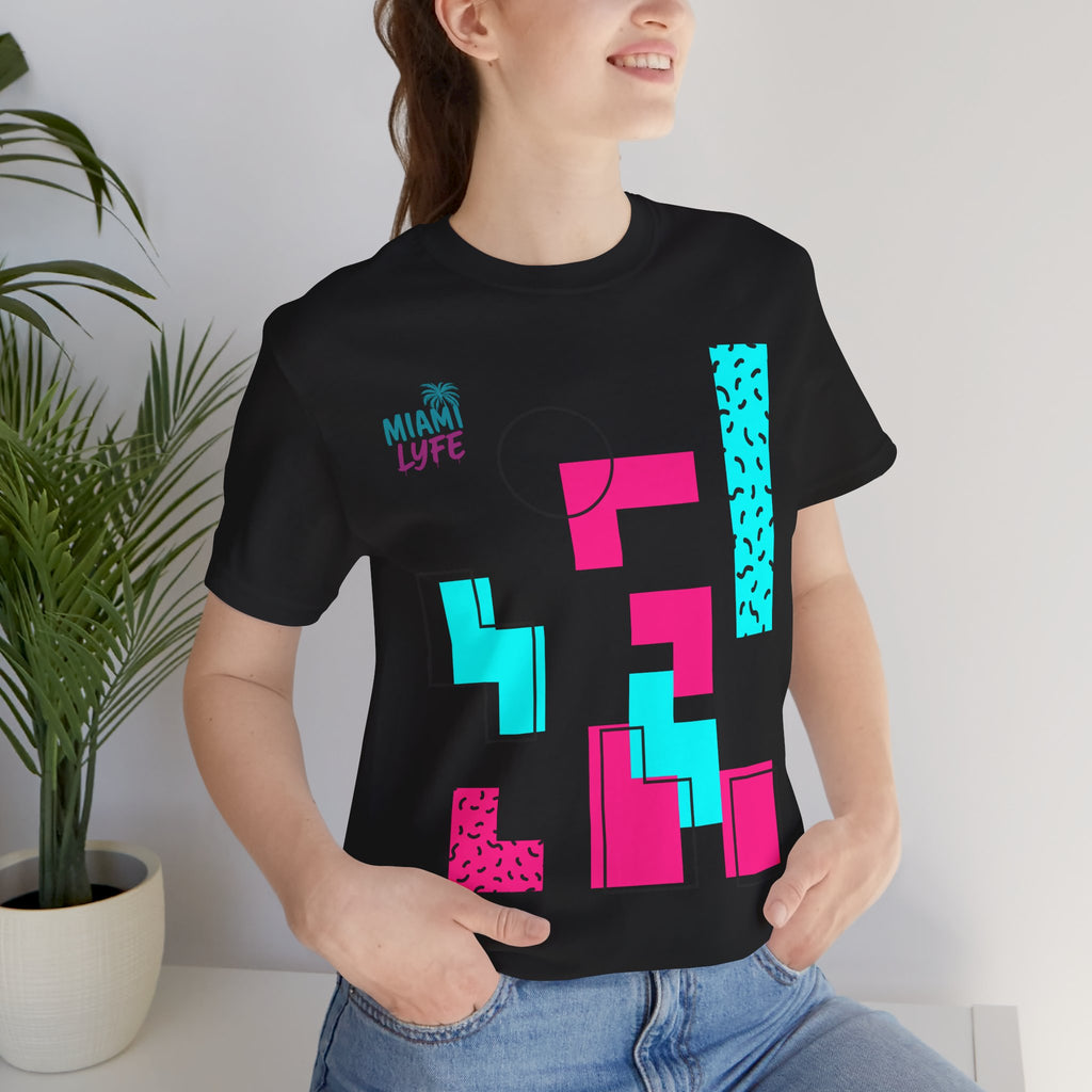 Camiseta Miami Lyfe Estilo Retro Geométrico
