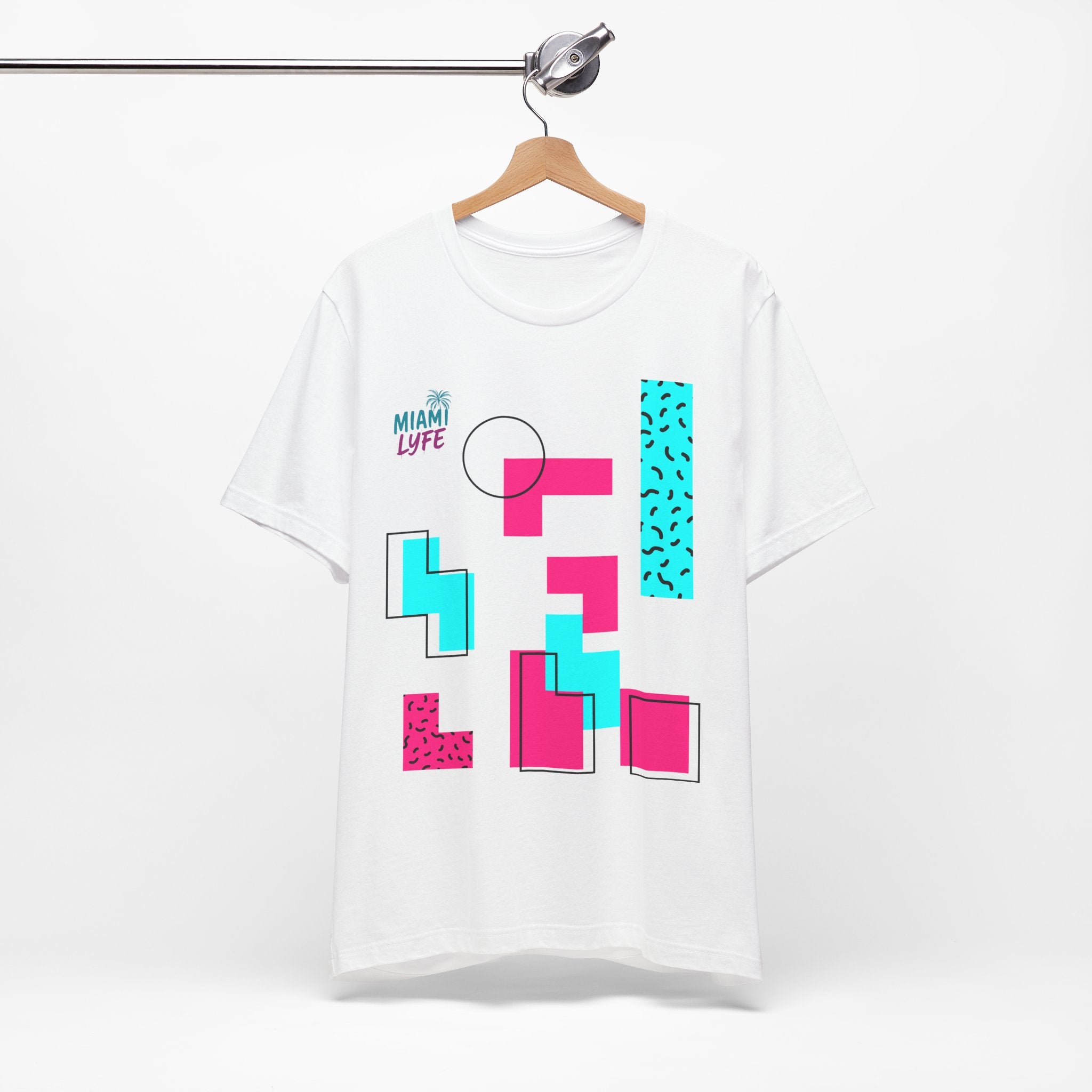 Camiseta Miami Lyfe Estilo Retro Geométrico
