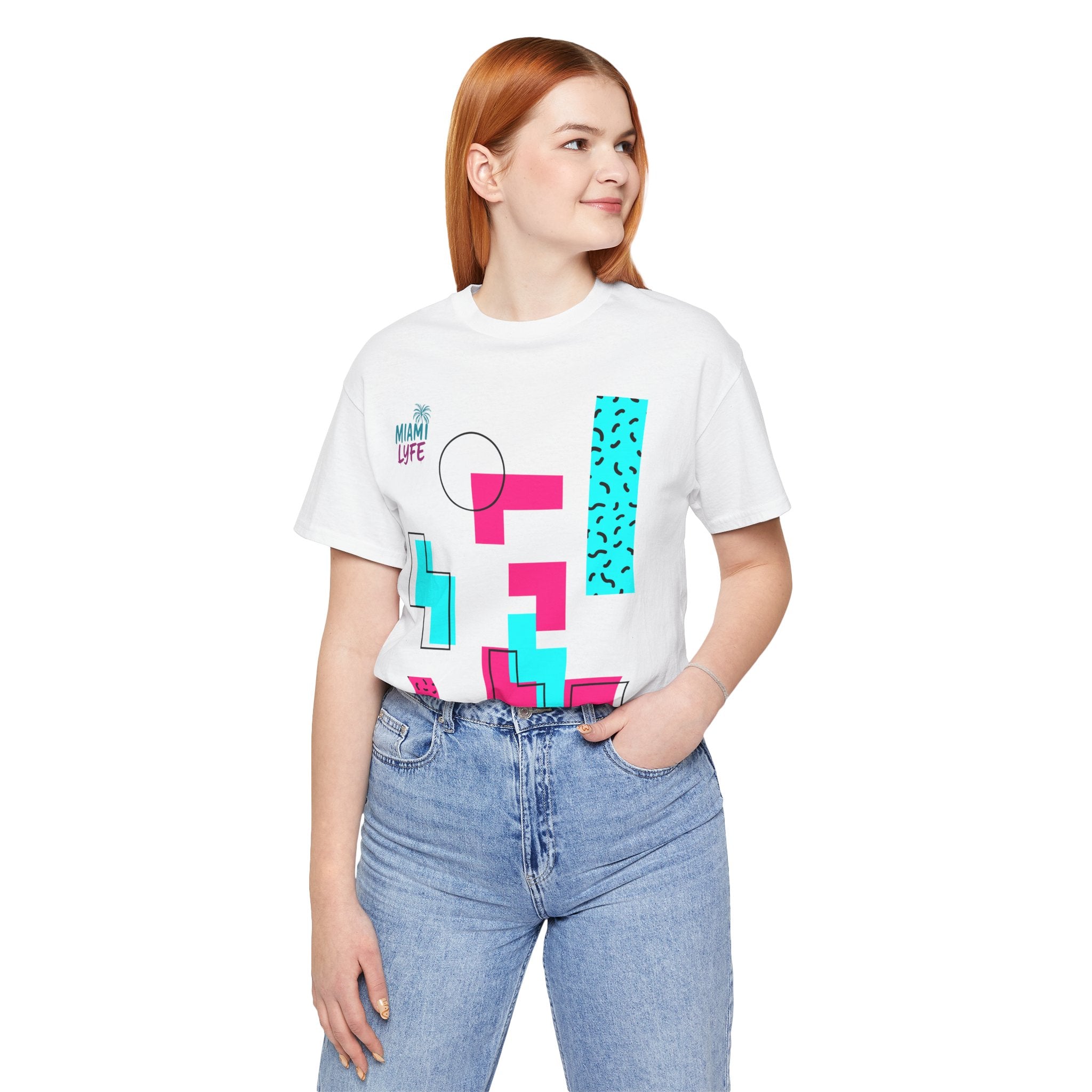 Camiseta Miami Lyfe Estilo Retro Geométrico