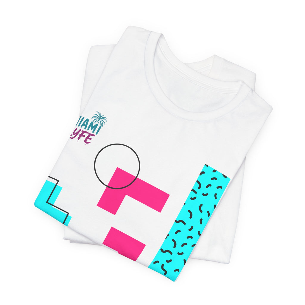 Camiseta Miami Lyfe Estilo Retro Geométrico