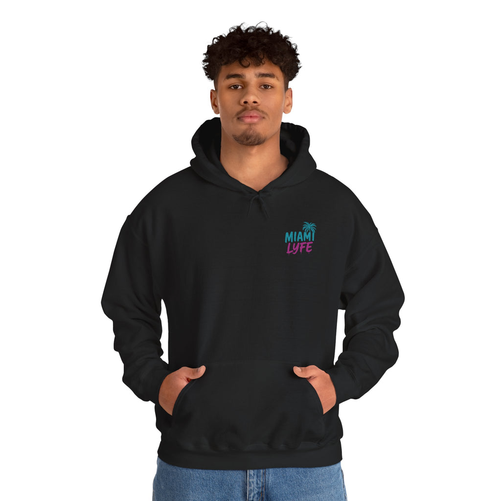 Hoodie Miami Lyfe — Pullover Estilo Retro Palm Beach Vibes