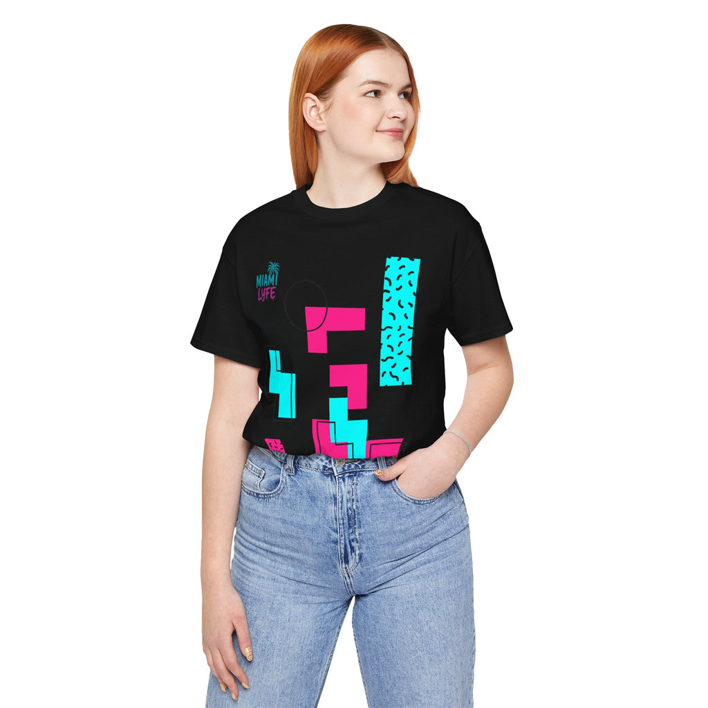 Camiseta Miami Lyfe Estilo Retro Geométrico