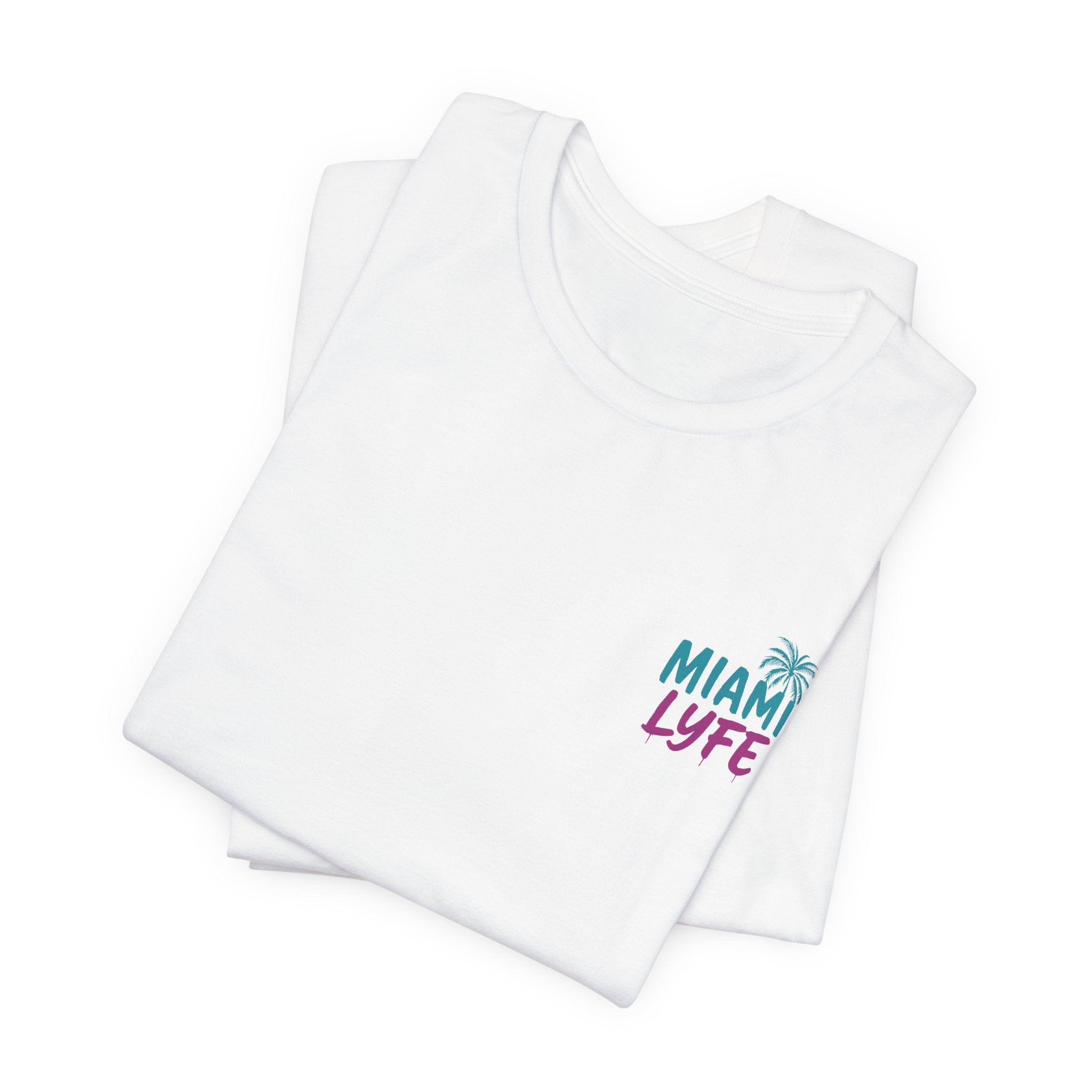 Camiseta Unisex Miami Lyfe — Diseño Retro de Palmera