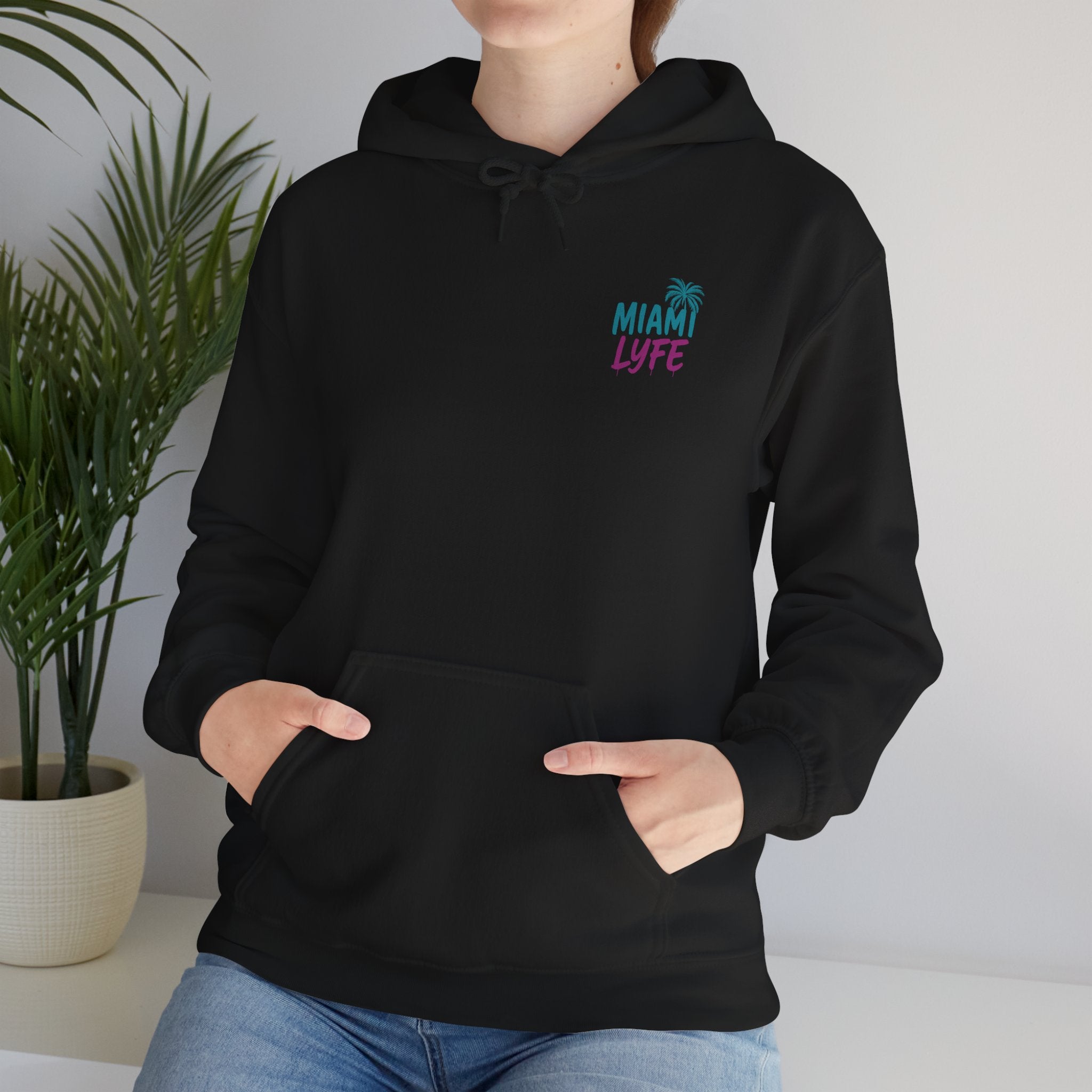 Hoodie Miami Lyfe — Pullover Estilo Retro Palm Beach Vibes