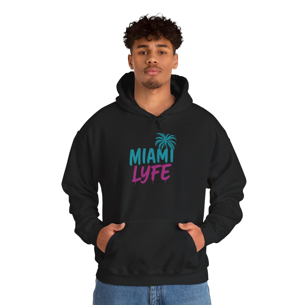 Hoodie Miami Lyfe — Palmera Estilo Graffiti