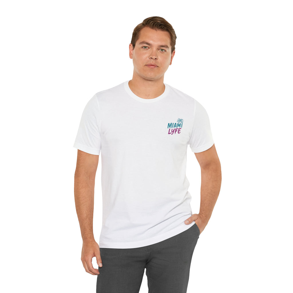 Camiseta Unisex Miami Lyfe — Diseño Retro de Palmera