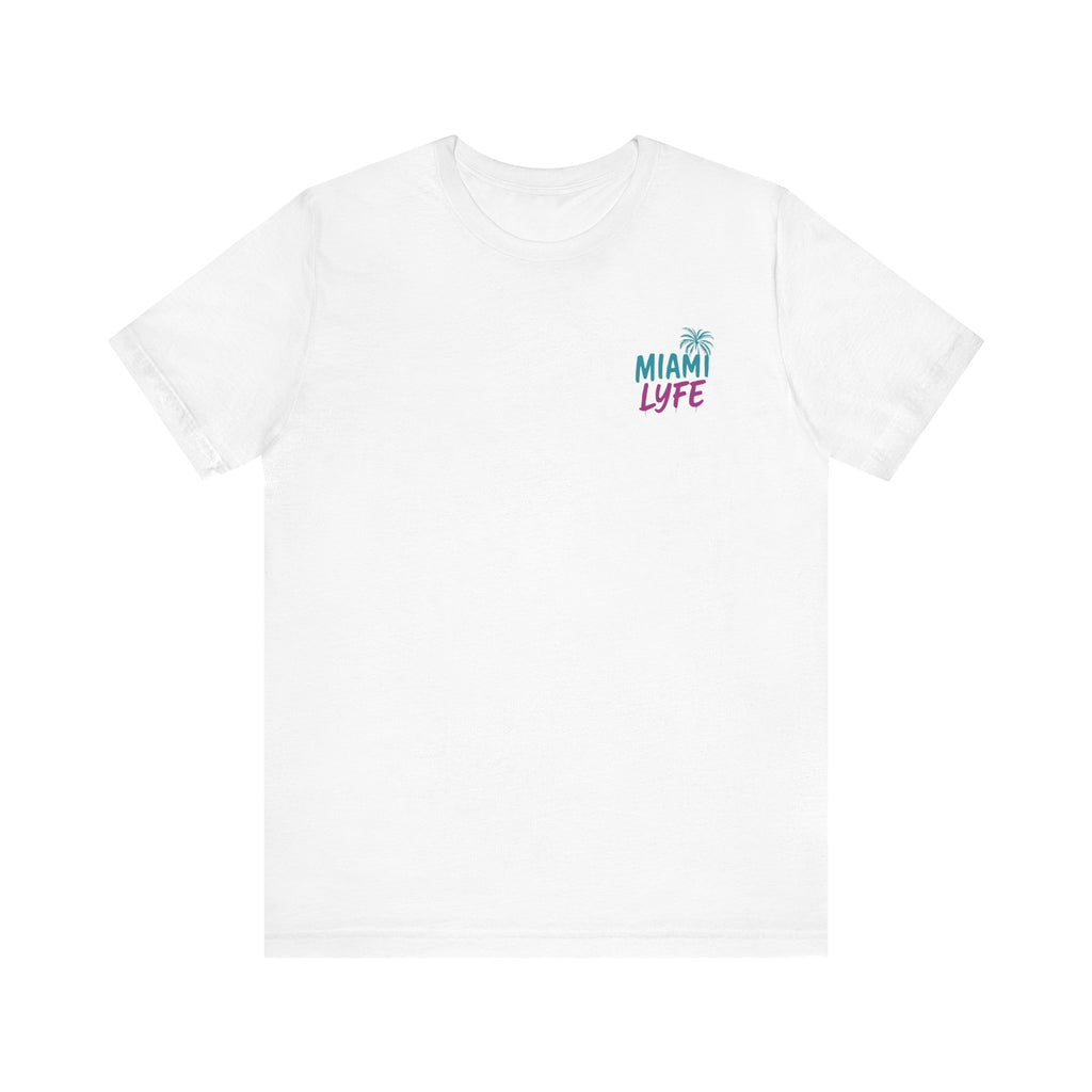 Camiseta Unisex Miami Lyfe — Diseño Retro de Palmera